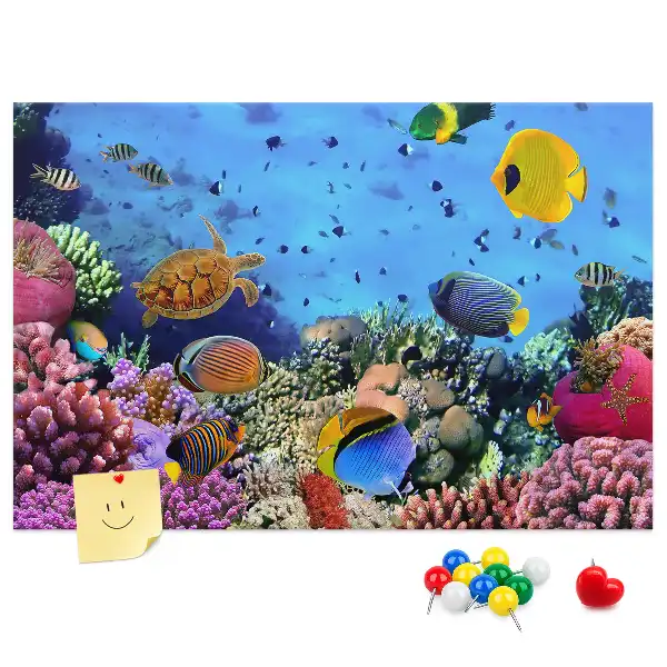 Cork memo board Underwater life