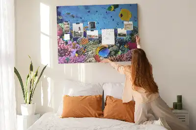 Cork memo board Underwater life