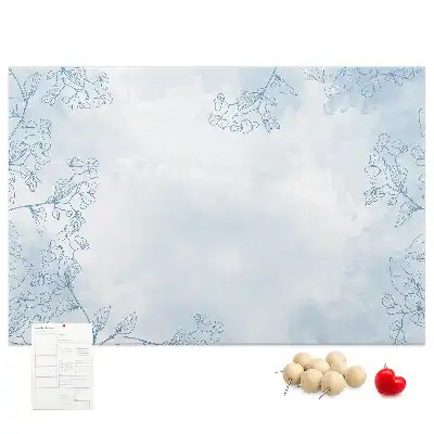 Plant Sketch Printed Cork Board