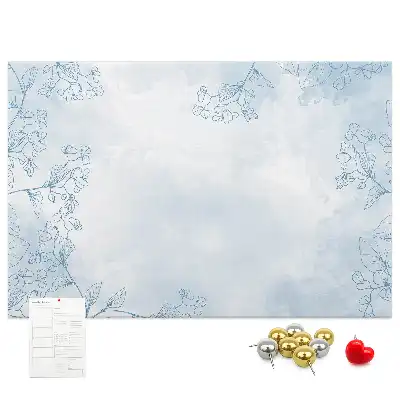 Plant Sketch Printed Cork Board
