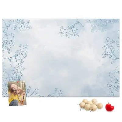 Plant Sketch Printed Cork Board