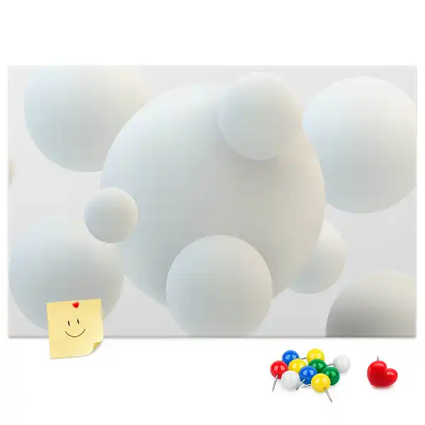Abstract Balls Printed Cork Memo Board