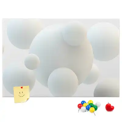 Abstract Balls Printed Cork Memo Board