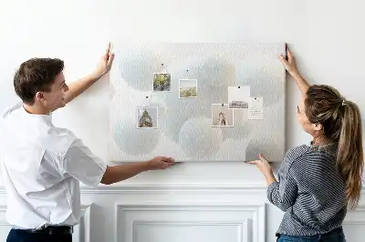 Abstract Balls Printed Cork Memo Board