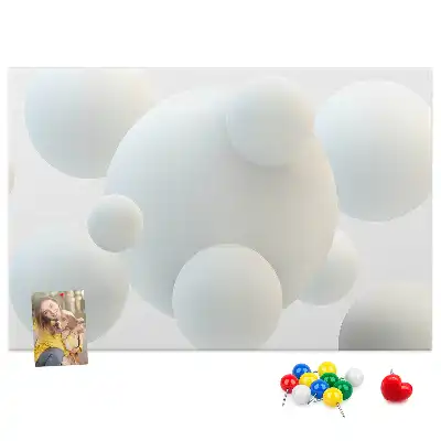 Abstract Balls Printed Cork Memo Board