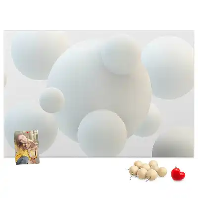 Abstract Balls Printed Cork Memo Board