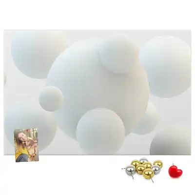 Abstract Balls Printed Cork Memo Board