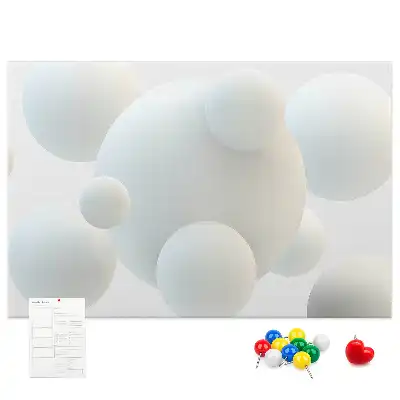Abstract Balls Printed Cork Memo Board