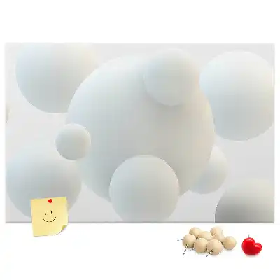Abstract Balls Printed Cork Memo Board