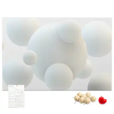Abstract Balls Printed Cork Memo Board
