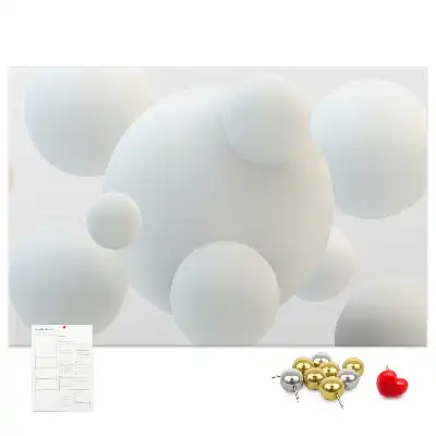 Abstract Balls Printed Cork Memo Board