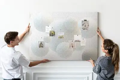 Abstract Balls Printed Cork Memo Board