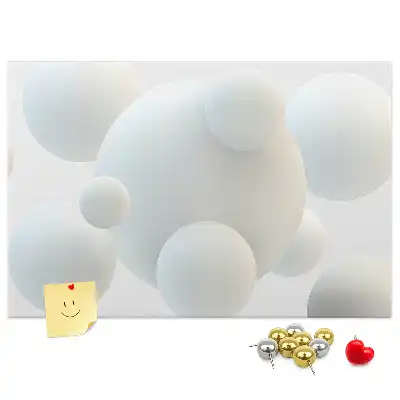 Abstract Balls Printed Cork Memo Board