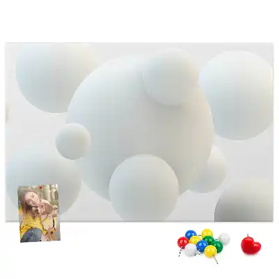 Abstract Balls Printed Cork Memo Board