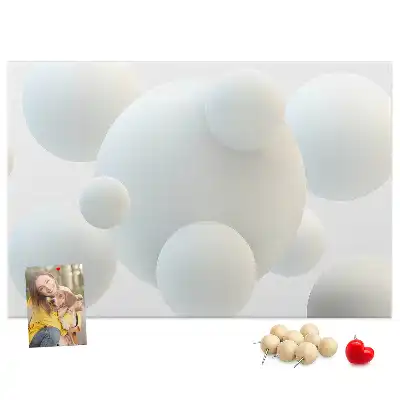 Abstract Balls Printed Cork Memo Board