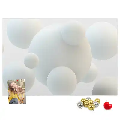 Abstract Balls Printed Cork Memo Board
