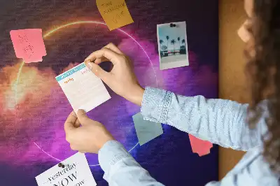 Cork memo board with 3D smoke abstraction design