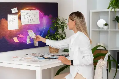 Cork memo board with 3D smoke abstraction design