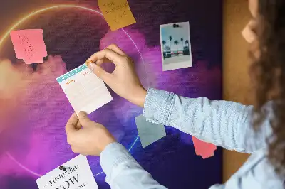Cork memo board with 3D smoke abstraction design