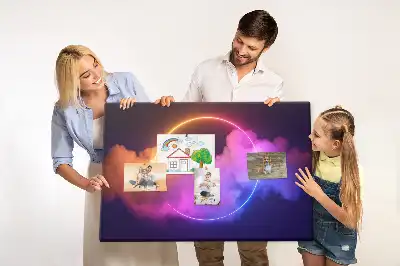 Cork memo board with 3D smoke abstraction design