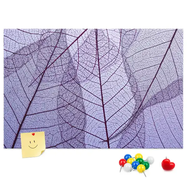 Nature Printed Cork Board with Leaf Design