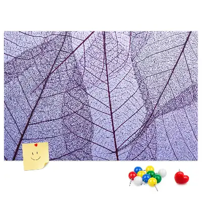 Nature Printed Cork Board with Leaf Design