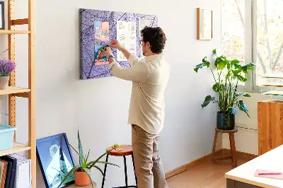 Nature Printed Cork Board with Leaf Design