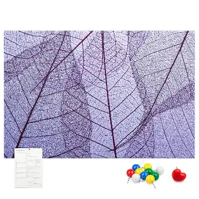 Nature Printed Cork Board with Leaf Design
