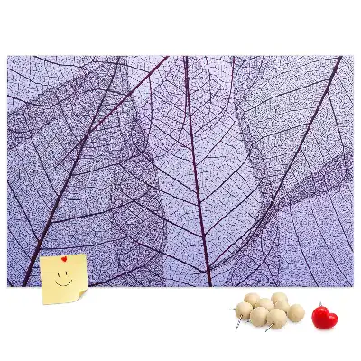 Nature Printed Cork Board with Leaf Design
