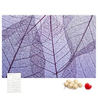 Nature Printed Cork Board with Leaf Design