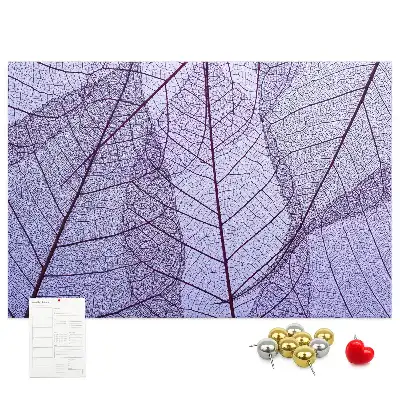 Nature Printed Cork Board with Leaf Design