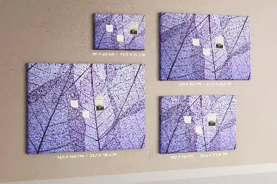 Nature Printed Cork Board with Leaf Design