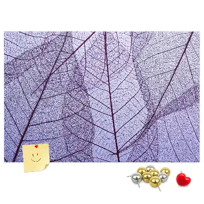 Nature Printed Cork Board with Leaf Design