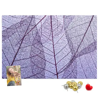 Nature Printed Cork Board with Leaf Design