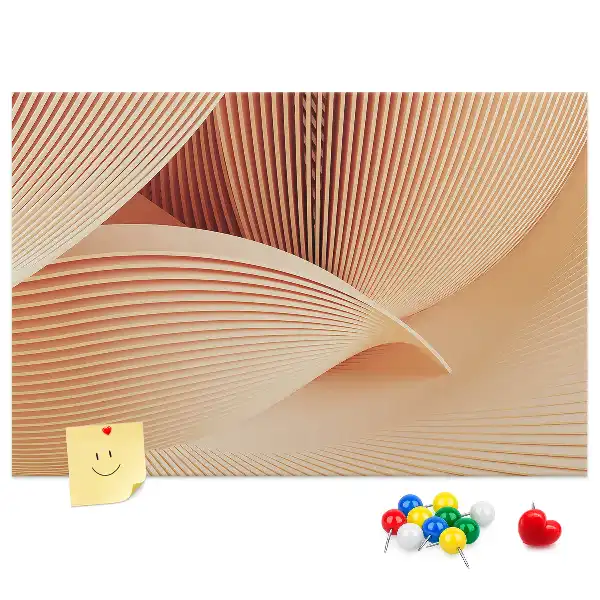 Abstract Waves Cork Memo Board