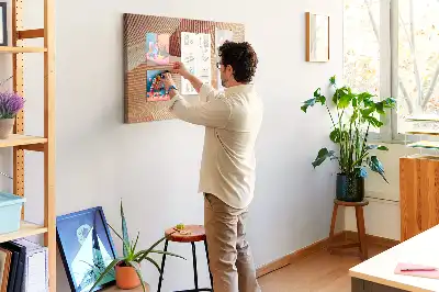 Abstract Waves Cork Memo Board