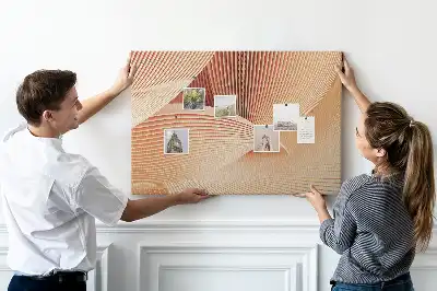 Abstract Waves Cork Memo Board