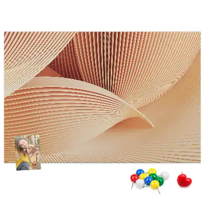 Abstract Waves Cork Memo Board