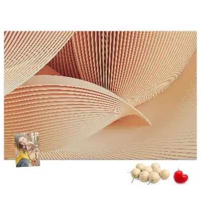 Abstract Waves Cork Memo Board