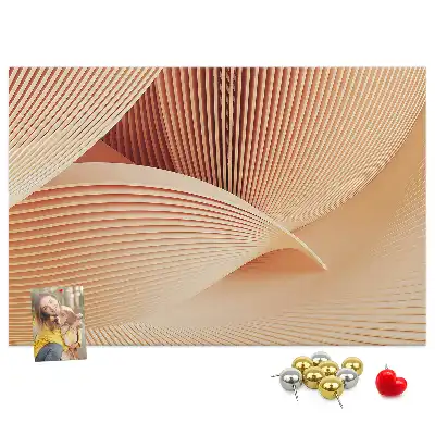 Abstract Waves Cork Memo Board