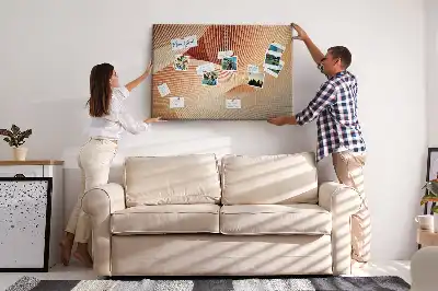 Abstract Waves Cork Memo Board