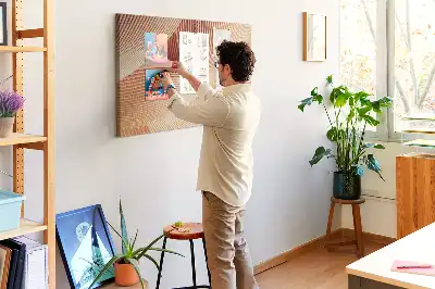 Abstract Waves Cork Memo Board