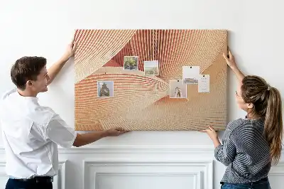 Abstract Waves Cork Memo Board
