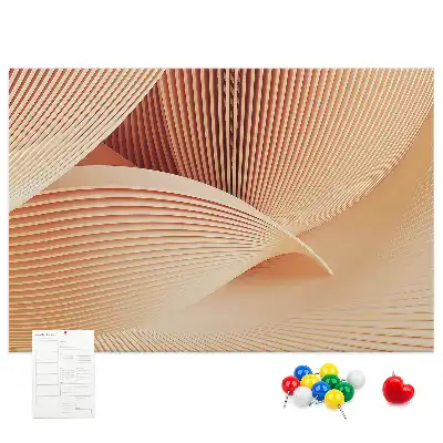 Abstract Waves Cork Memo Board