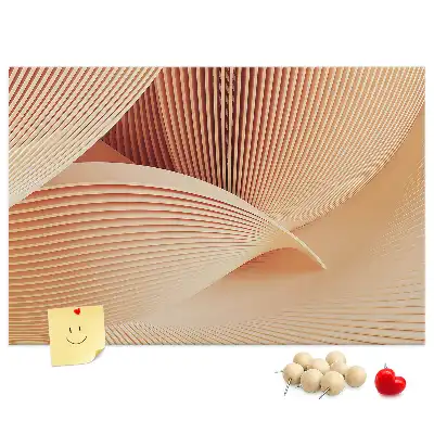 Abstract Waves Cork Memo Board