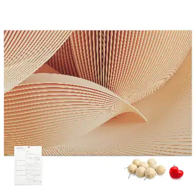 Abstract Waves Cork Memo Board