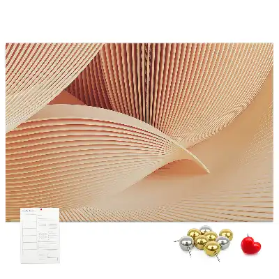 Abstract Waves Cork Memo Board