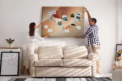 Abstract Waves Cork Memo Board