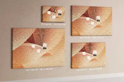 Abstract Waves Cork Memo Board