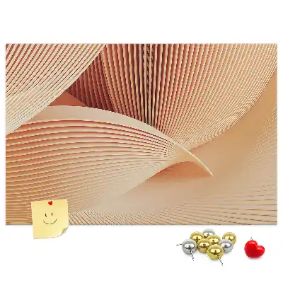 Abstract Waves Cork Memo Board